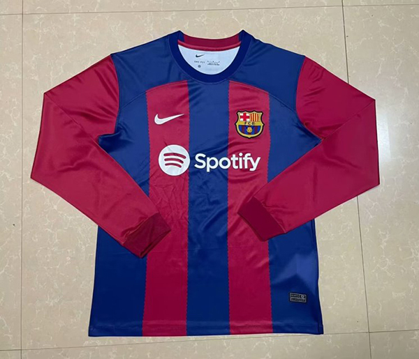 AAA Quality Barcelona 23/24 Home Long Soccer Jersey